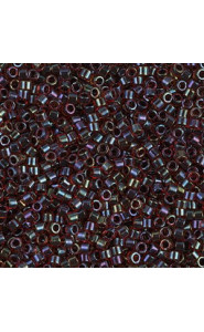 Miyuki delica Beads 11/0 - Lined garnet dark grey ab DB-297